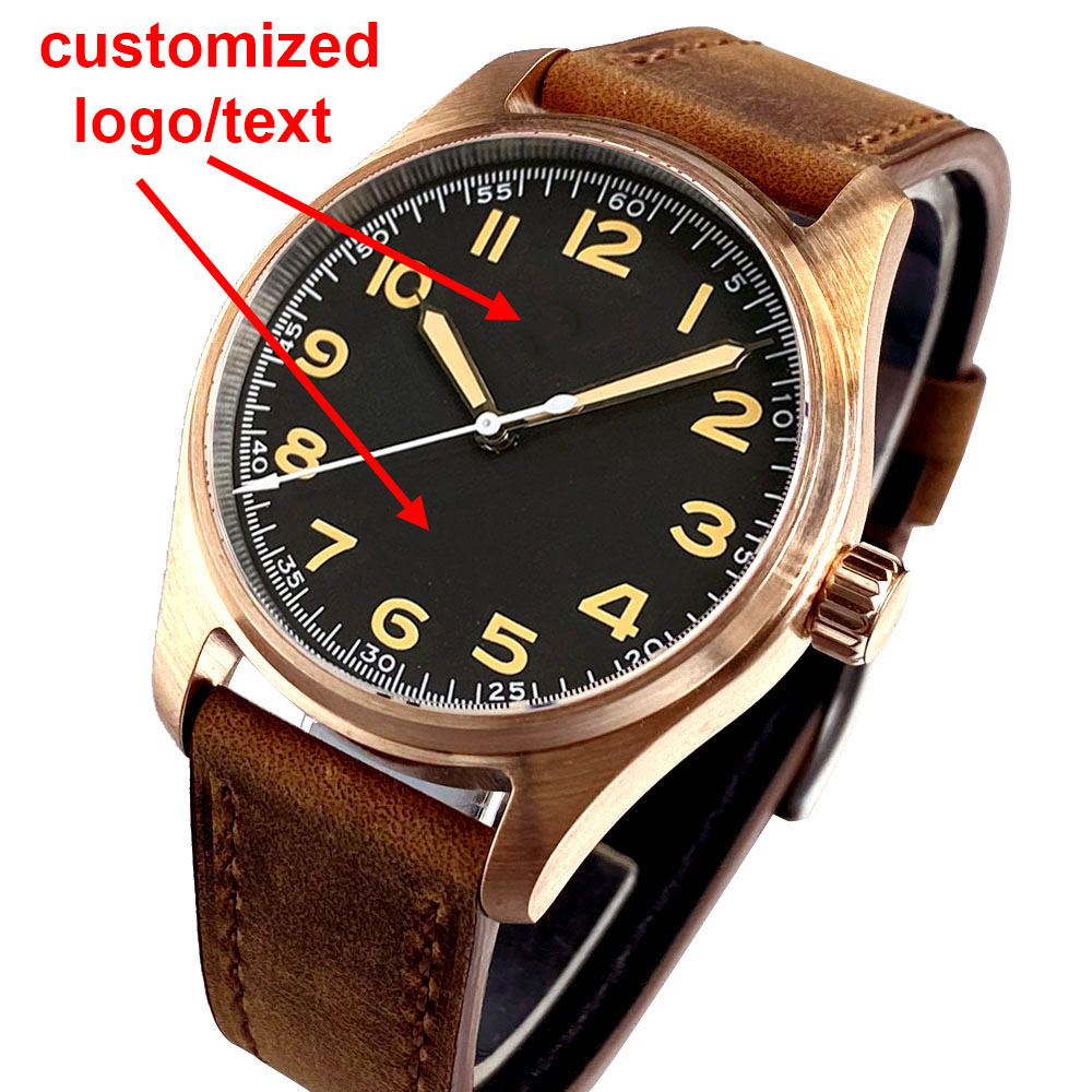 Automatic Pilot Watch - Relógio personalizado para homens real cusn8