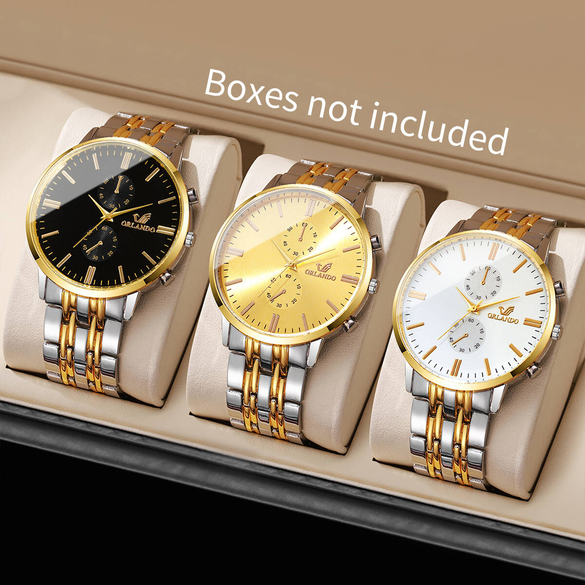 Luxury Watch Organizer For Men - 3 pçs/set moda masculina relógios de