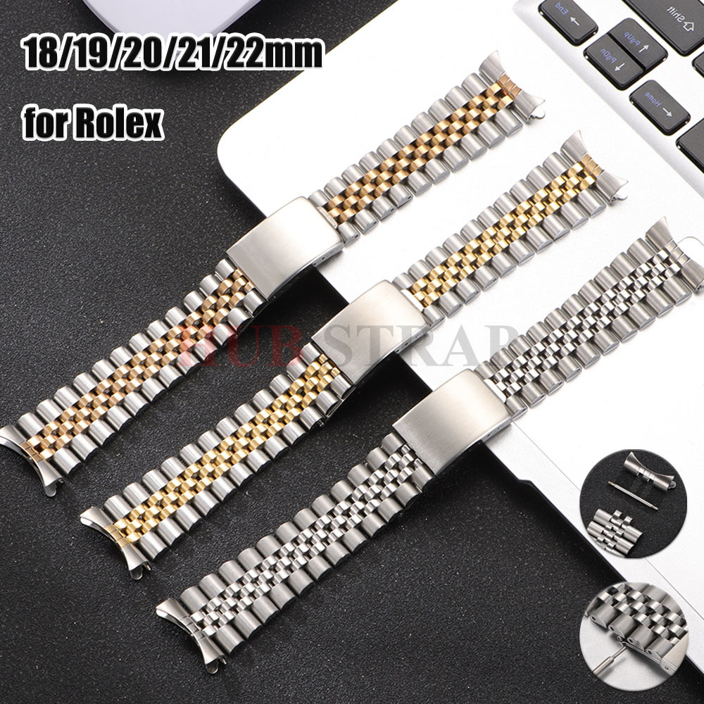 Luxury Watch Rolex - Aço inoxidável sólido 18mm 19mm 20mm