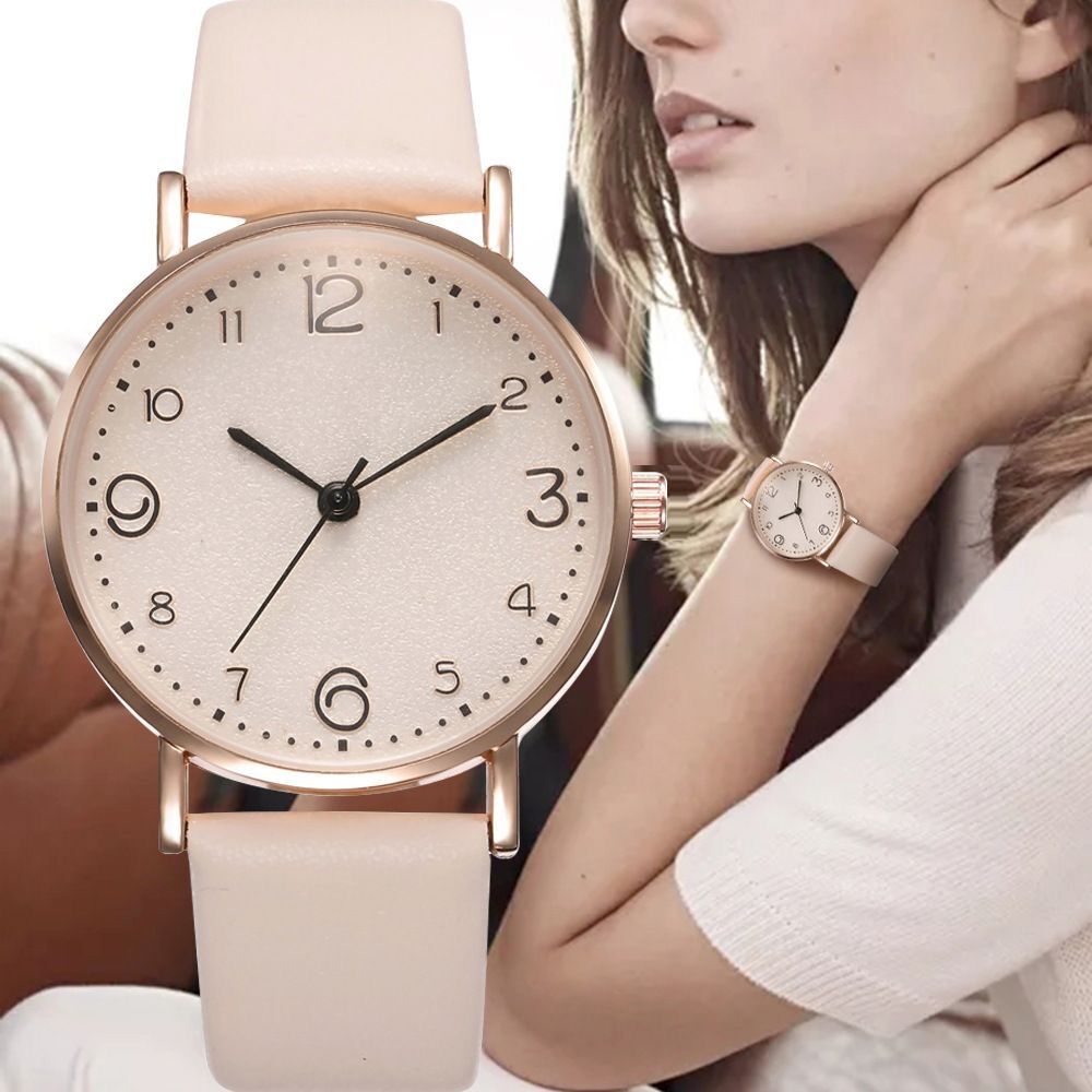 Luxury Watch With Rubber Strap - Relógios femininos senhoras casuais números árabes