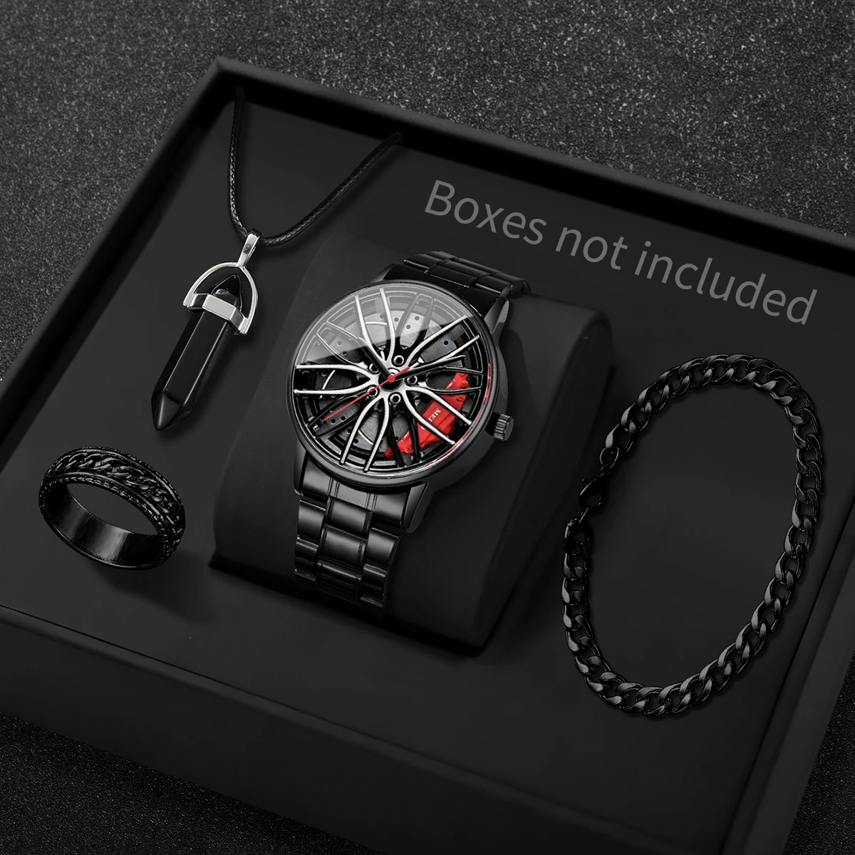 Luxury Watch Organizer For Men - Conjunto de 4 Relógios Masculinos de