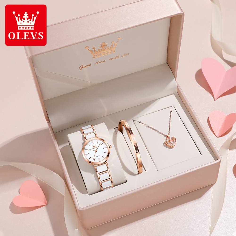 Luxury Watch For Women - Olevs relógio feminino 5877 luxo elegante