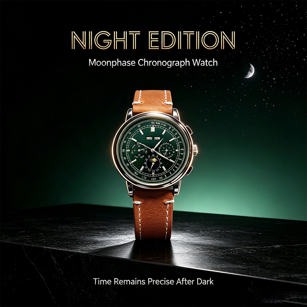 Automatic Pilot Watch - Relógio Automático Masculino ST1655 com Movimento