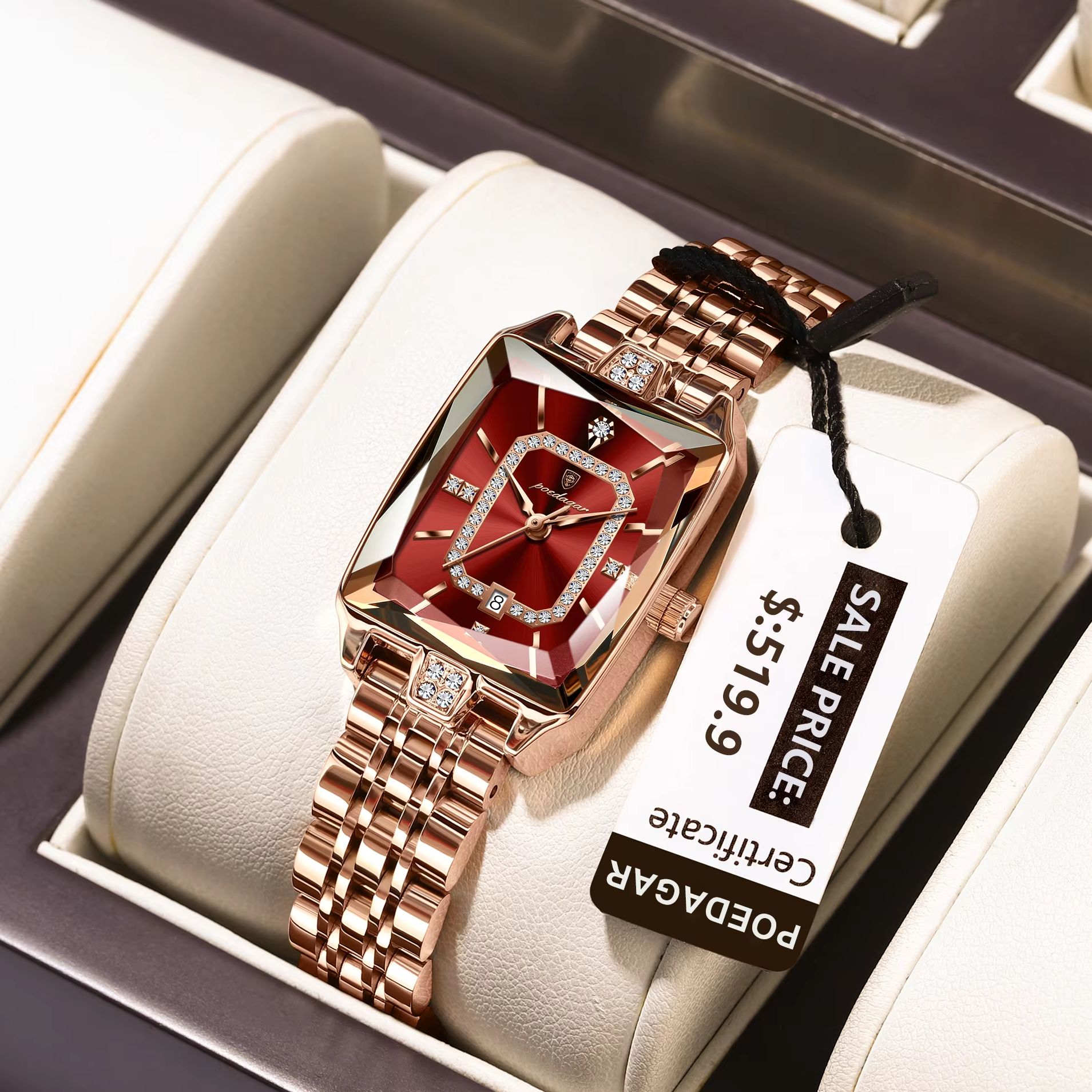 Ladies Luxury Watch - Poedagar moda elegante feminino relógio de