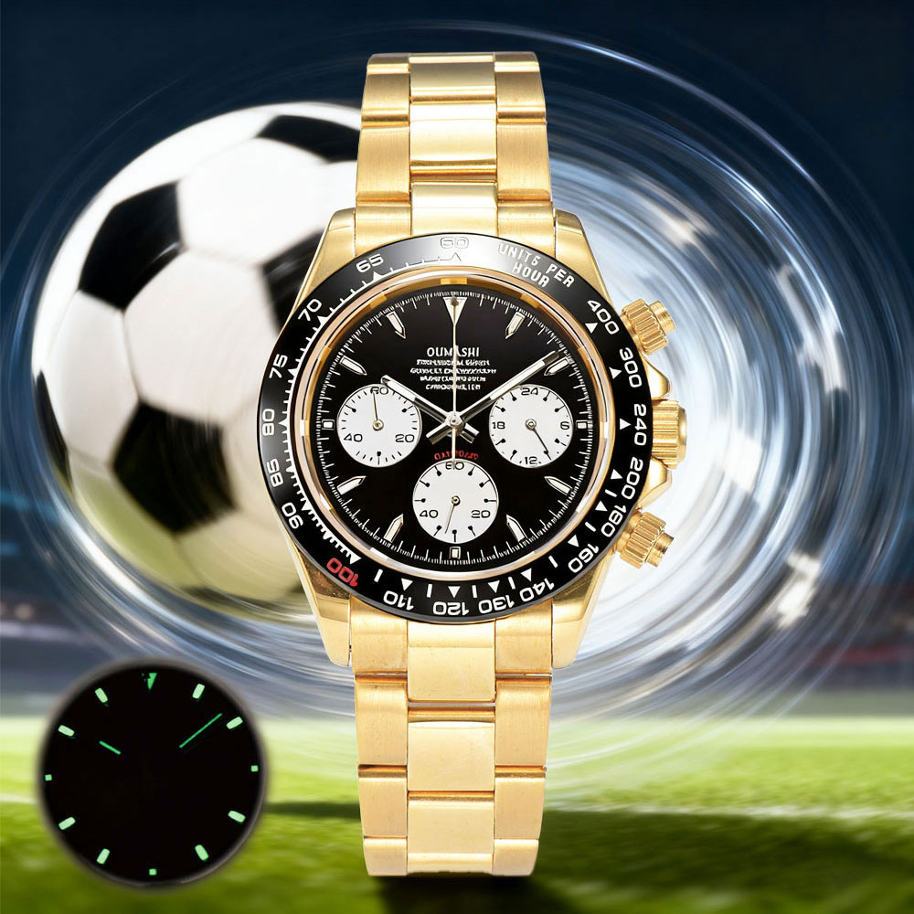 Luxury Watch Gold - Relógio masculino personalizado dourado 39mm VK63