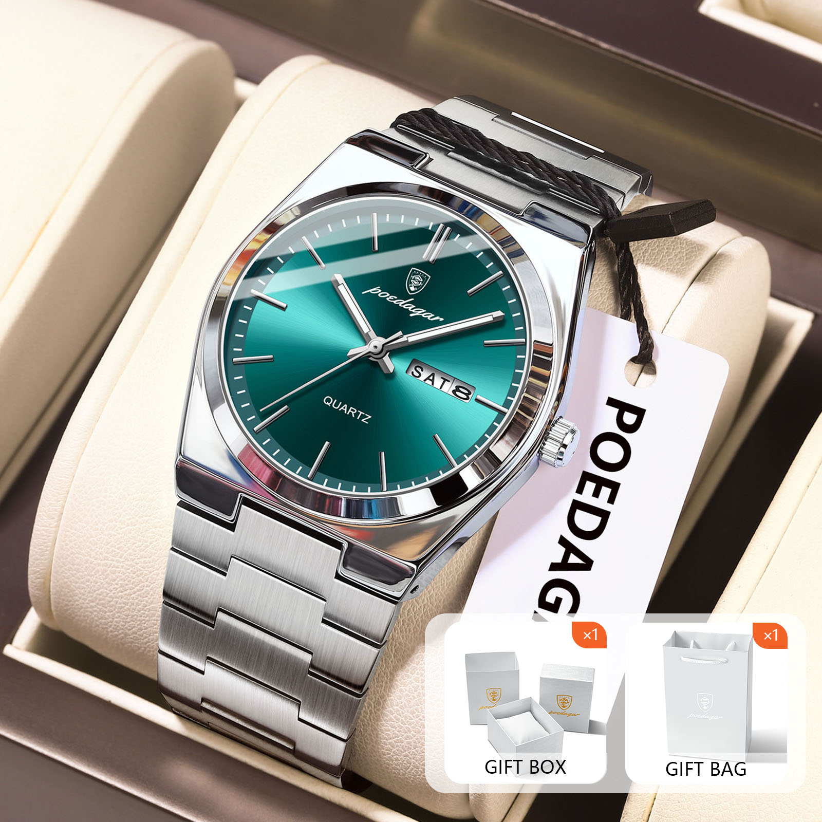 Luxury Watch Organizer For Men - Poedagar original relógios masculinos de quartzo