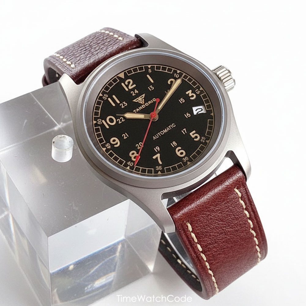 Automatic Pilot Watch - Relógio personalizado titânio nh35a relógio automático