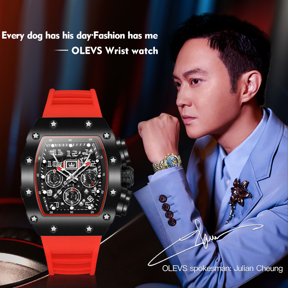 Relógio Cronógrafo OLEVS 3608  - Luxury Watch With Rubber Strap avaliação e preço