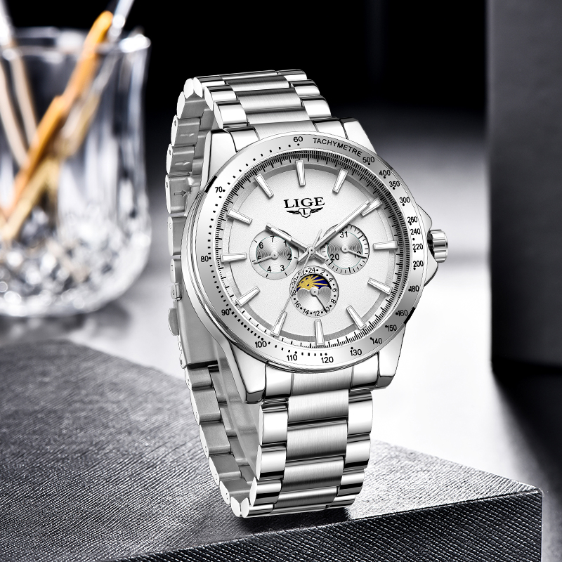 LIGE Top Marca de Luxo Relógio - Luxury Watch Business avaliação e preço