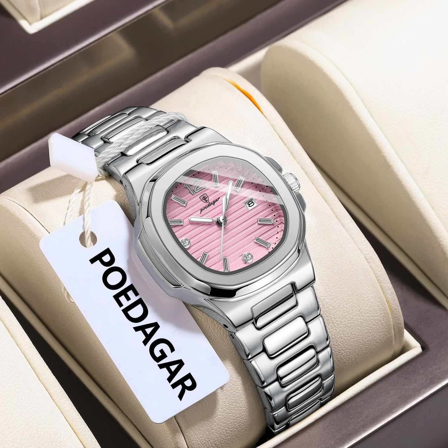 Poedagar quadrado moda mulher  - Ladies Luxury Watch avaliação e preço