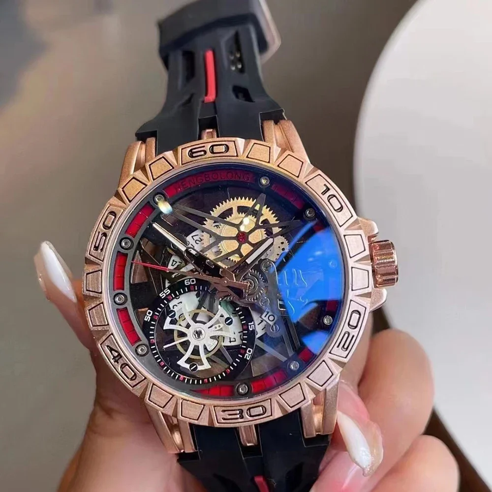 Relógios de Quartzo 3D Masculi - Luxury Watch With Rubber Strap avaliação e preço