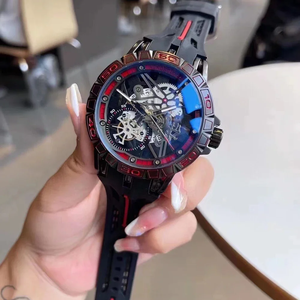 Relógios de Quartzo 3D Masculi - Luxury Watch With Rubber Strap avaliação e preço