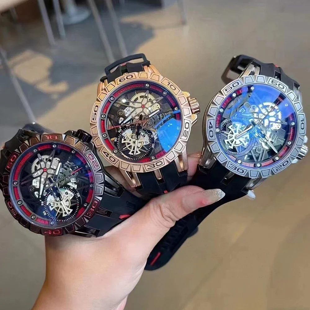 Relógios de Quartzo 3D Masculi - Luxury Watch With Rubber Strap avaliação e preço