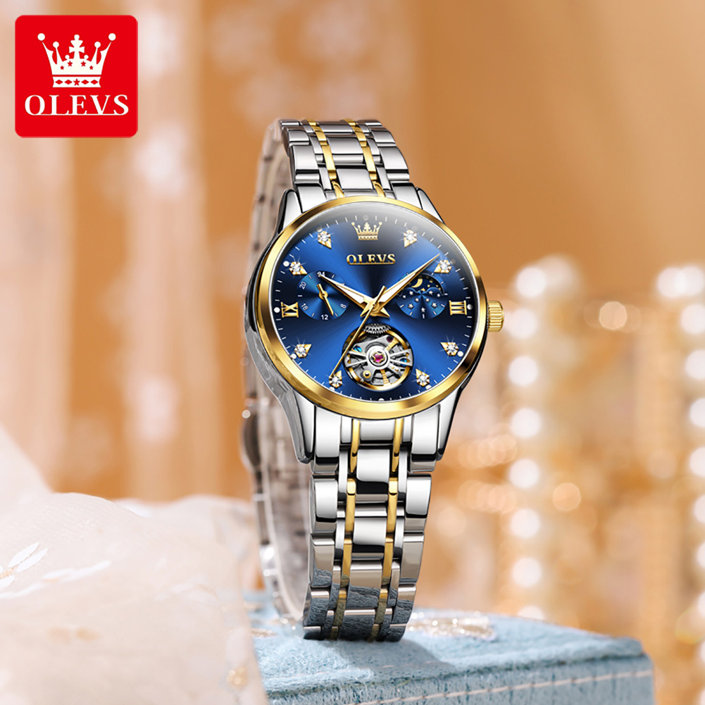 Olevs relógios femininos de lu - Automatic Pilot Watch avaliação e preço