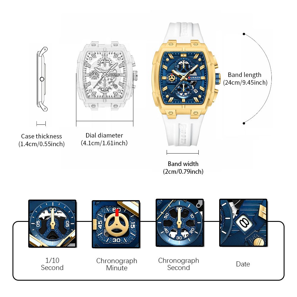 Relógio de Luxo Vintage CURREN - Luxury Watch Straps avaliação e preço