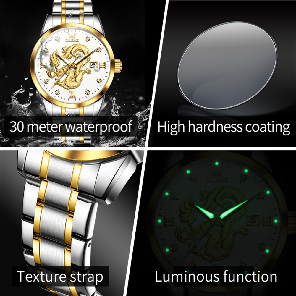 Olevs moda china loong dragão  - Luxury Watch China avaliação e preço