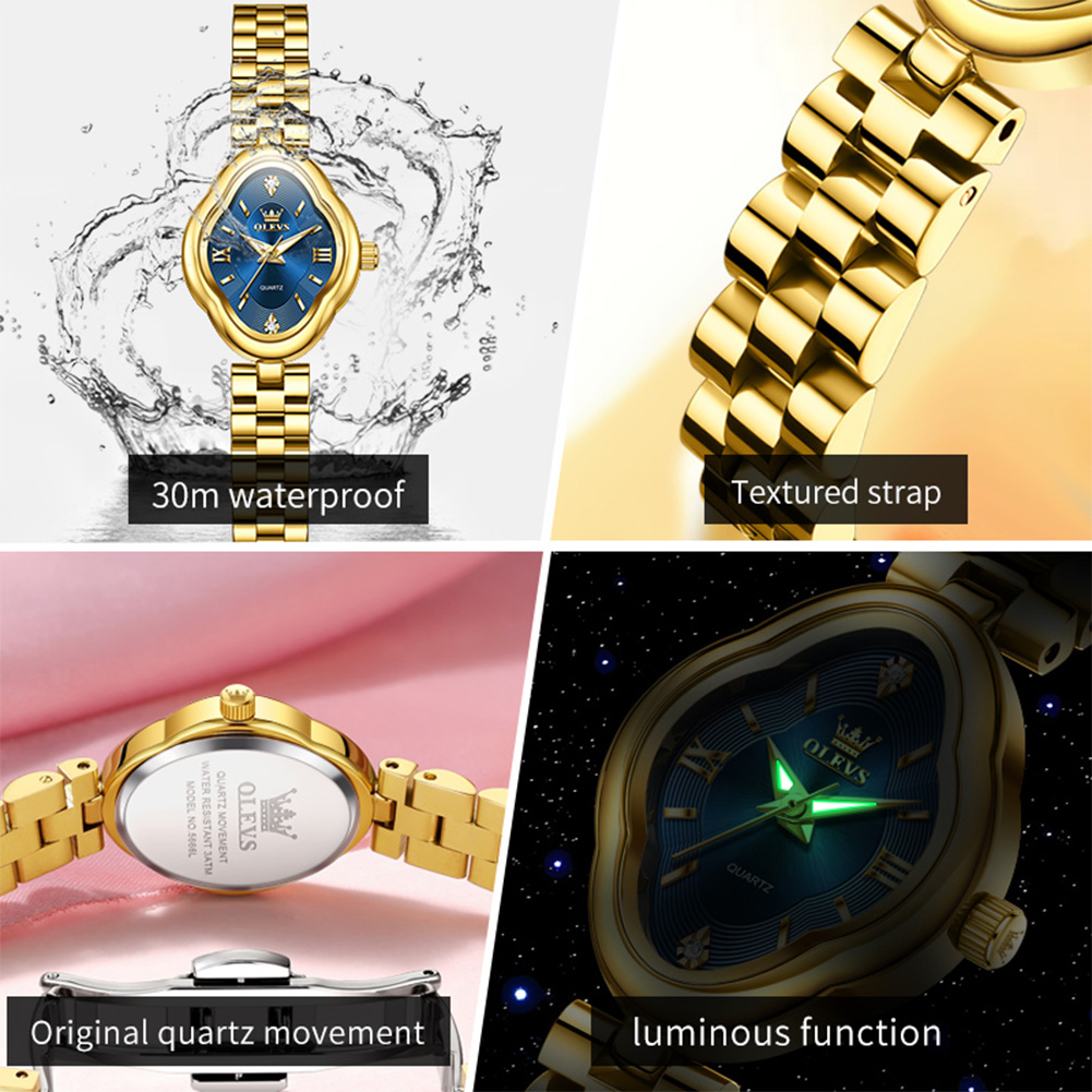 Olevs marca novo relógio de qu - Ladies Luxury Watch avaliação e preço