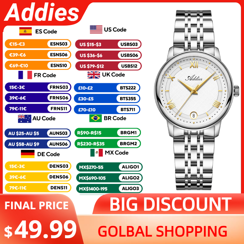 Addies Novos Relógios Feminino - Luxury Watch For Women avaliação e preço