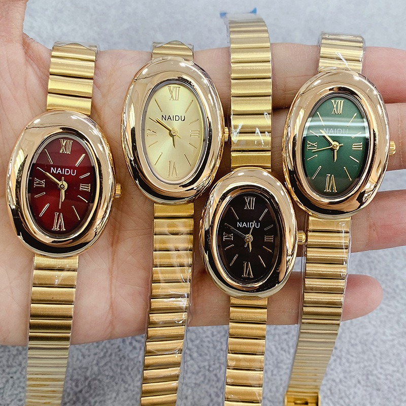 Marca de luxo ouro oval femini - Ladies Luxury Watch avaliação e preço