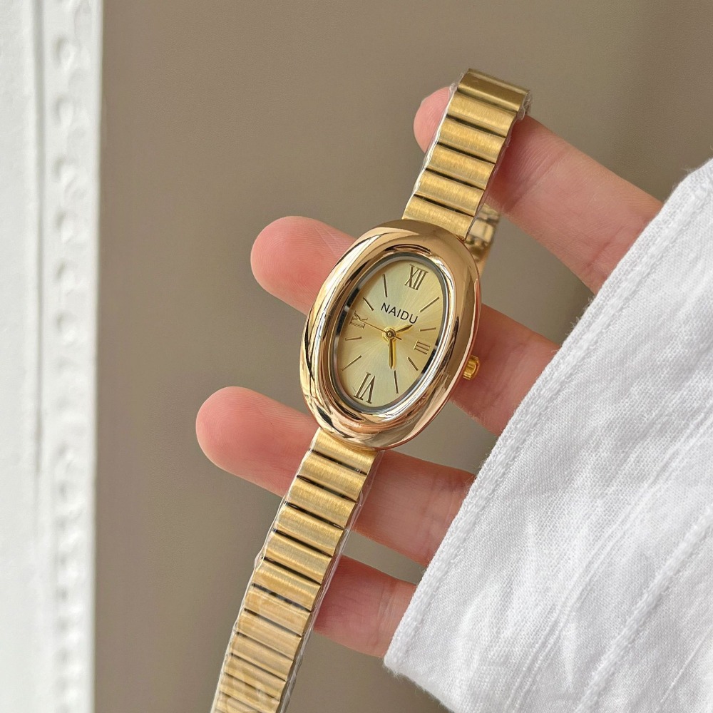 Marca de luxo ouro oval femini - Ladies Luxury Watch avaliação e preço