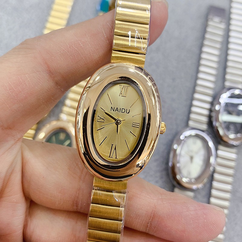 Marca de luxo ouro oval femini - Ladies Luxury Watch avaliação e preço