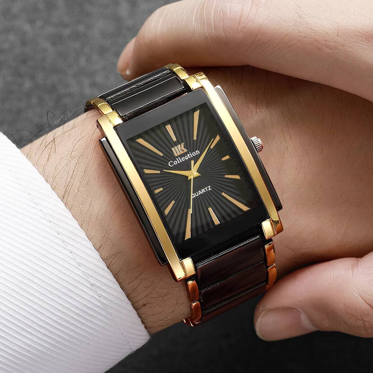 Retângulo de luxo masculino re - Luxury Watch Organizer For Men avaliação e preço