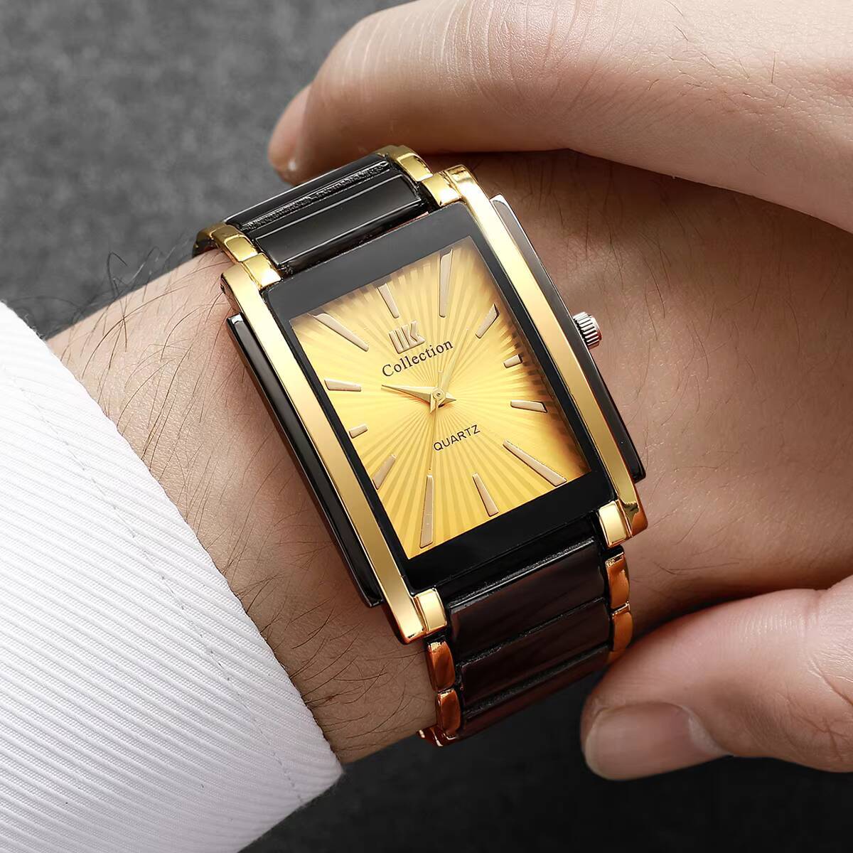 Retângulo de luxo masculino re - Luxury Watch Organizer For Men avaliação e preço