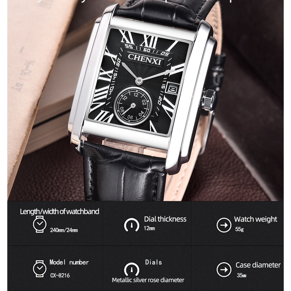 Chenxi 8216 moda clássico quad - Luxury Watch Magazine avaliação e preço