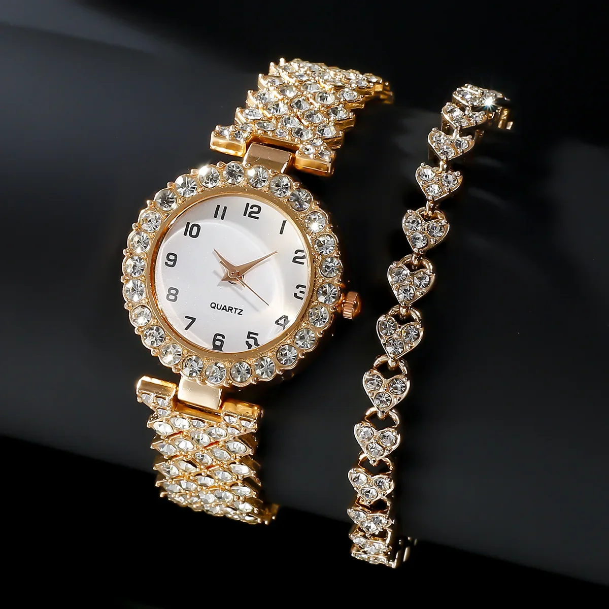 1 pçs/2 pçs moda de luxo conju - Ladies Luxury Watch avaliação e preço