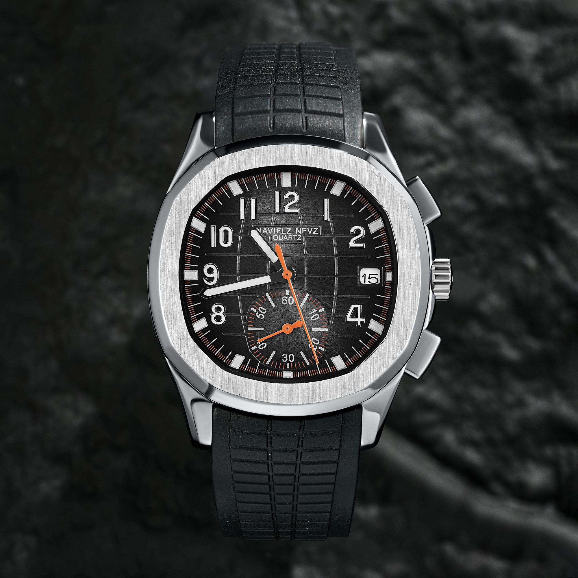 Relógio de Luxo Masculino 40MM - Luxury Watch With Rubber Strap avaliação e preço