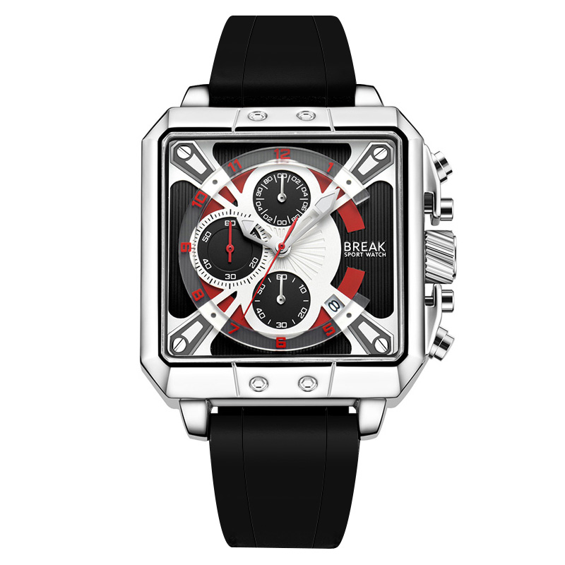 Novo luxo marca superior cronó - Luxury Watch With Rubber Strap avaliação e preço