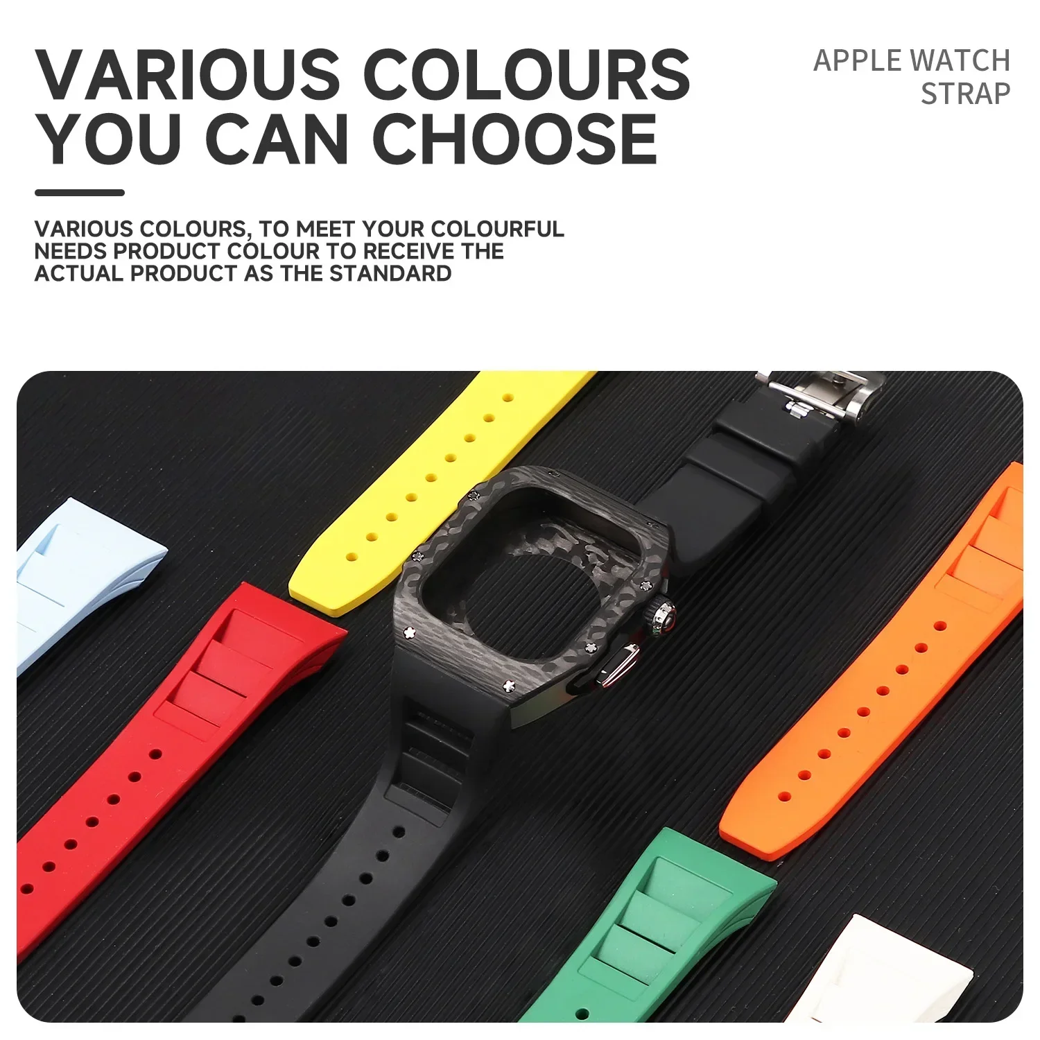 Capa de Fibra de Carbono para  - Luxury Watch With Rubber Strap avaliação e preço