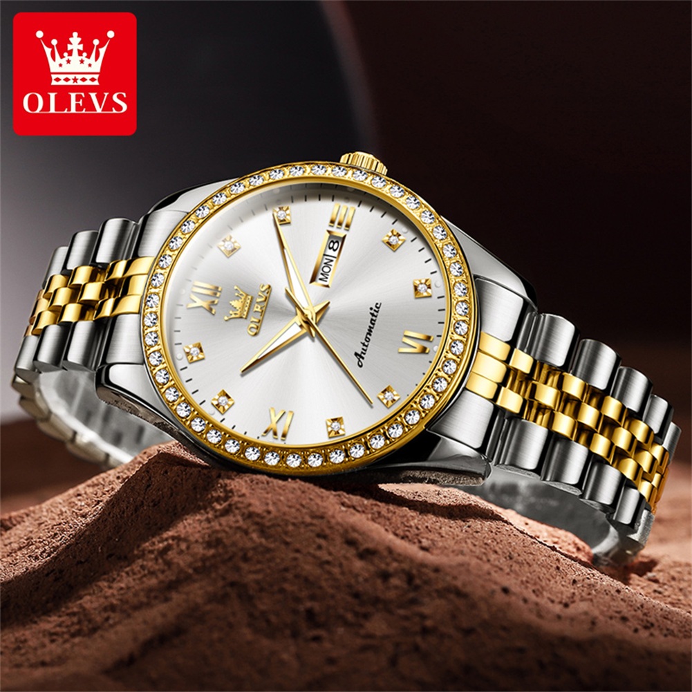 Olevs7012 diamante relógio aut - Luxury Watch Winder avaliação e preço