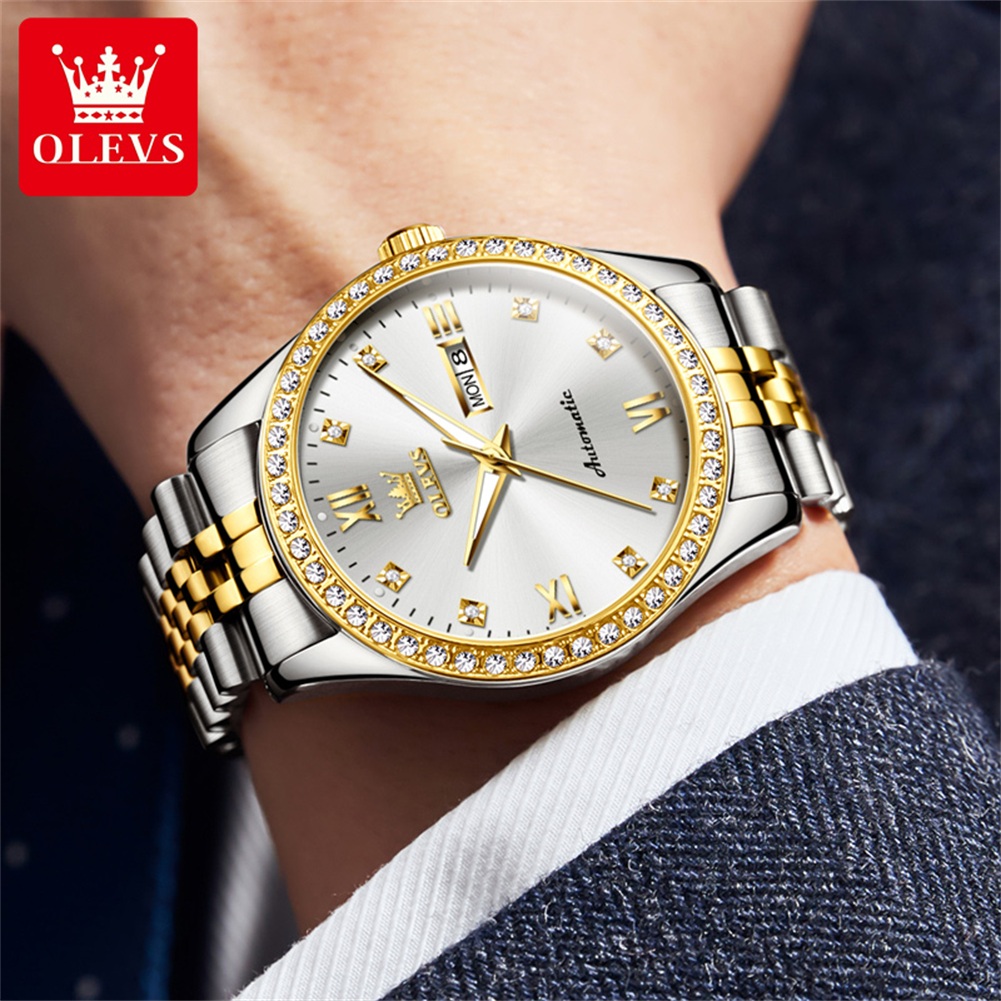 Olevs7012 diamante relógio aut - Luxury Watch Winder avaliação e preço